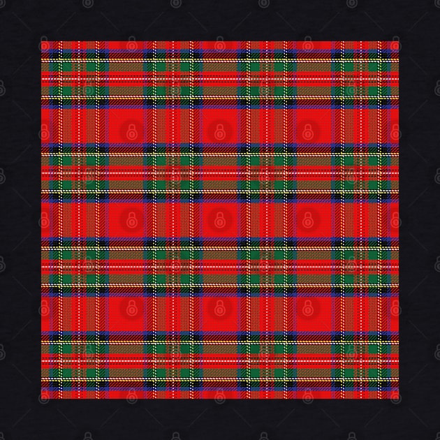 Red Green and Blue Tartan Plaid Pattern by teezeedy